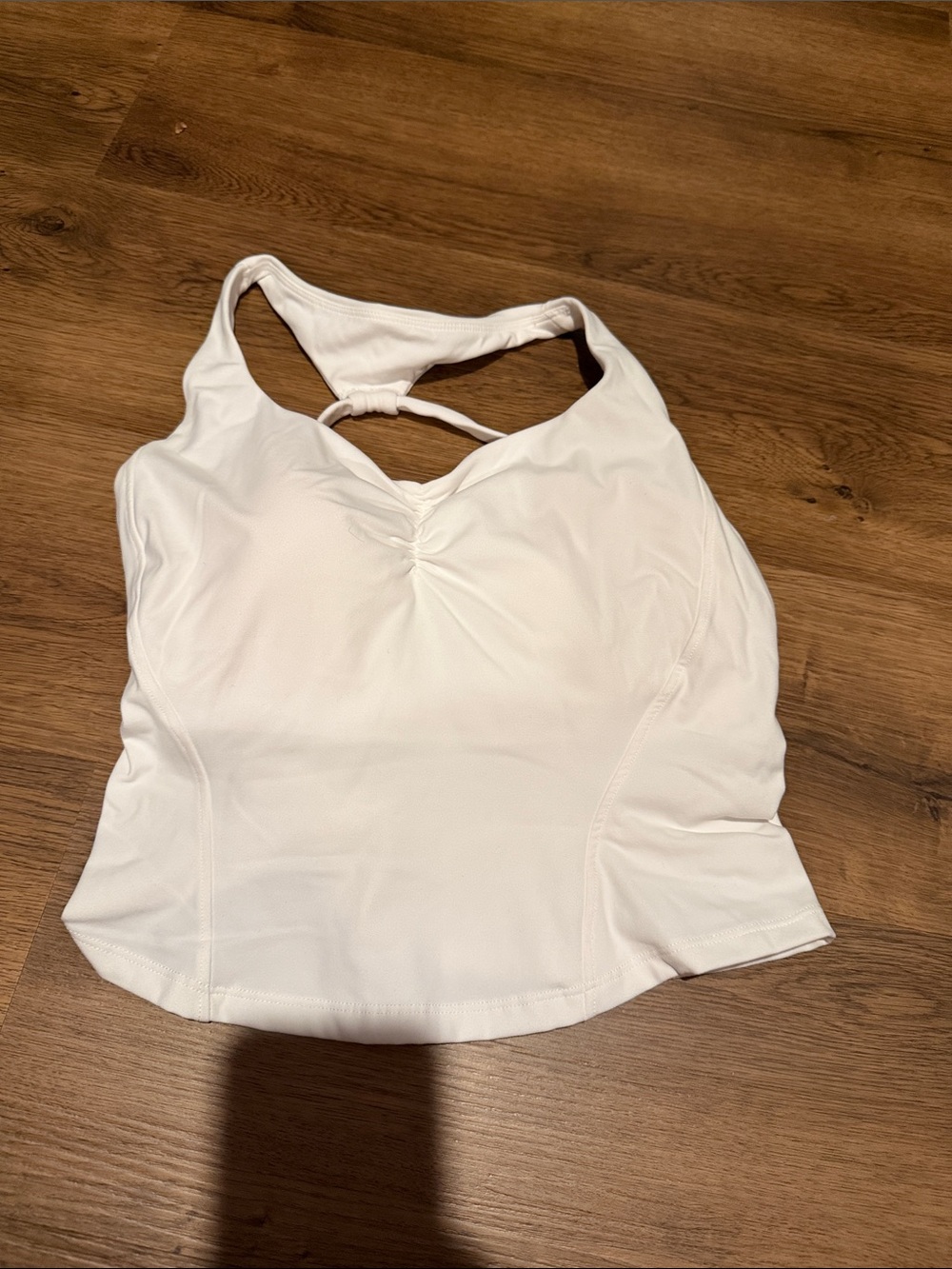 BuffBunny White Racerback Halter Tank